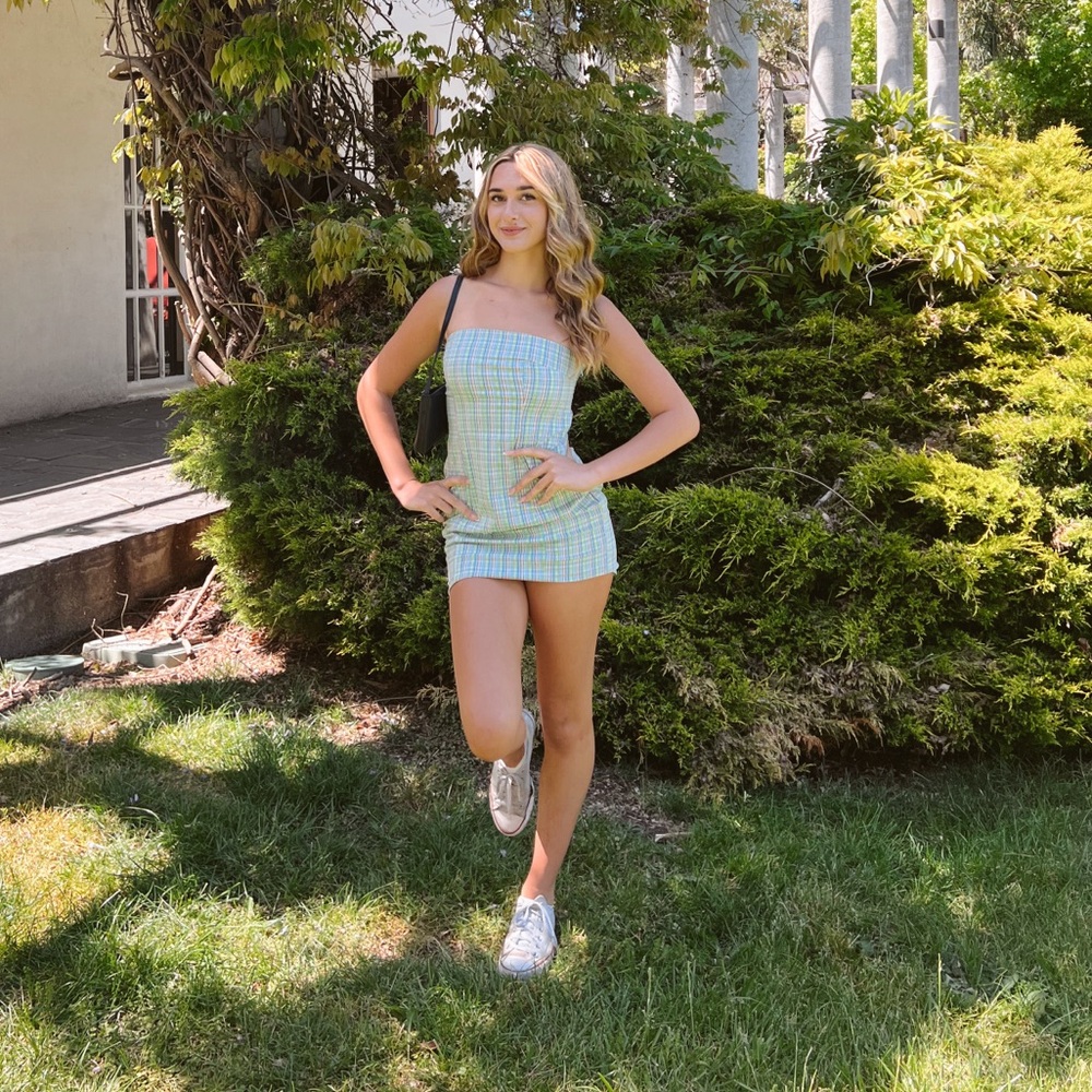 plaid picnic dress